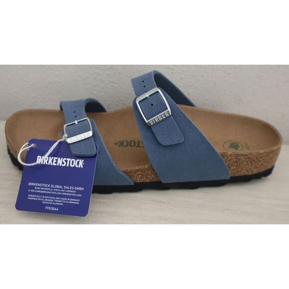 Birkenstock Women's 9 Men's 7 Elemental Blue Vegan Leather Sydney Sandals - Picture 7 of 14